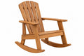 Sedia a dondolo da esterno 100 x 75 x 100 cm in legno marrone stile Adirondack